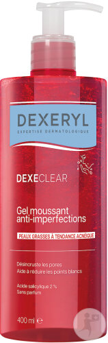 Dexeryl Dexeclear Gel Moussant Anti-Imperfections Flacon Pompe 400ml