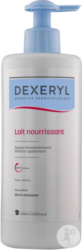 Dexeryl Essentiel Lait Riche Nourrissant Sans Parfum Peaux Sèches Flacon Pompe 500ml
