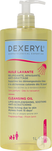 Dexeryl Huile Lavante Visage Et Corps Peaux Très Sèches Sujettes À L’Eczéma 1l