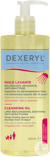 Dexeryl Huile Lavante Visage Et Corps Peaux Très Sèches Sujettes À L’Eczéma 500ml