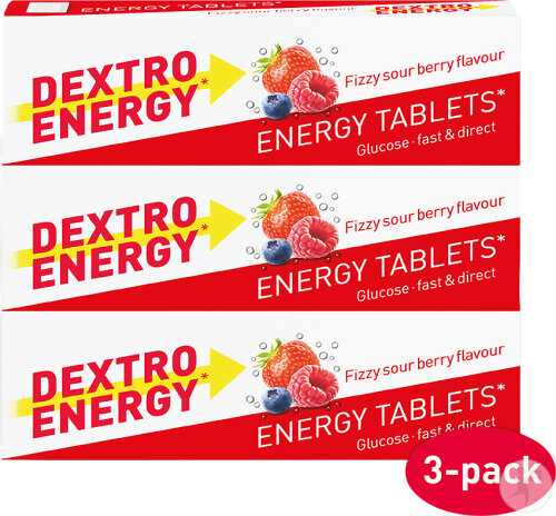 Dextro Energy Comprimés Pour Énergie Sour Berry 3x47g
