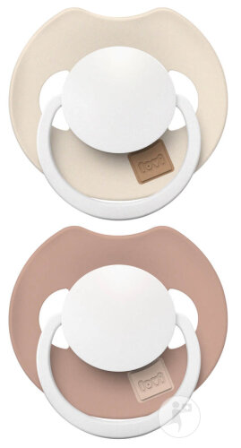 Difrax Prime Dynamic Prime Glow Sucette 18 Mois+ Ivory/Blush 2 Pièces