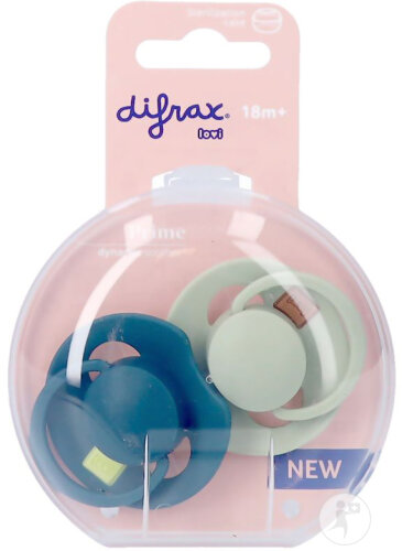 Difrax Prime Dynamic Sucette 18 Mois+ Pistachio/Green 2 Pièces