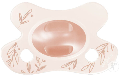 Difrax Sucette Natural Nouveau-Né Dusty Pink Leafs 1 Pièce