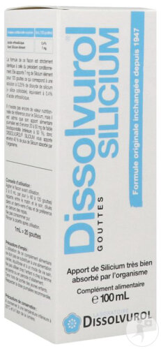 Dissolvurol Silicium Gouttes Complément Alimentaire Flacon 100ml