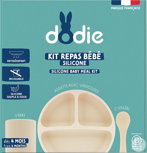Dodie Kit Repas Bébé Silicone Dès 4 Mois