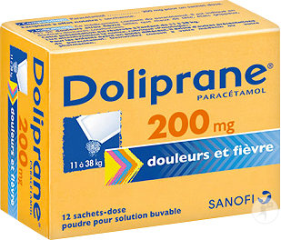 Doliprane 200mg Paracétamol Douleurs Et Fièvre Poudre Pour Solution Buvable 12 Sachets-Dose
