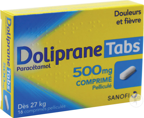DolipraneTabs 500mg Paracétamol Douleurs Et Fièvre 16 Comprimés Pelliculés