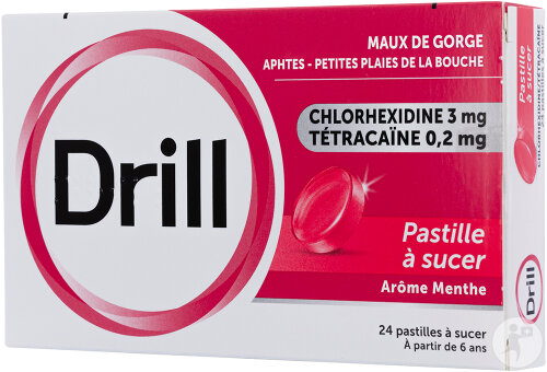 Drill Maux De Gorge 24 Pastilles À Sucer
