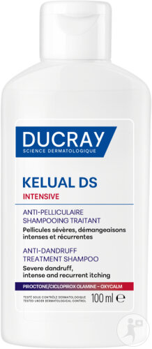Ducray Kelual DS Intensive Shampoing Traitant Pellicules Sévères & Démangeaisons Récurrentes 100ml