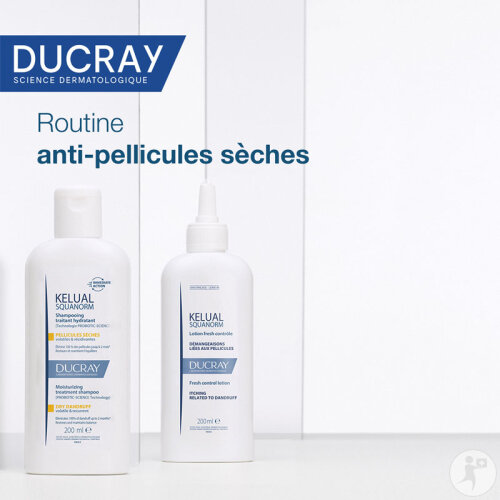 Ducray Kelual Squanorm Shampoing Traitant Hydratant Pellicules Sèches 400ml-8