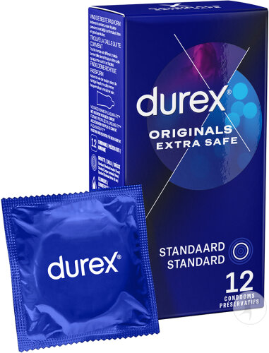 Durex Extra Safe Préservatifs Extra Lubrifiés Extra Protection 12 Préservatifs