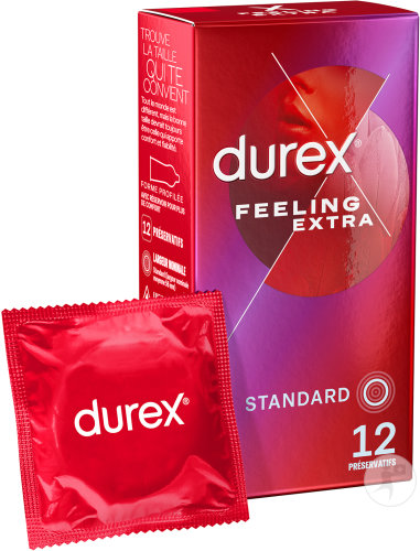 Durex Feeling Extra Préservatifs Fins Et Extra Lubrifiés 12 Pièces