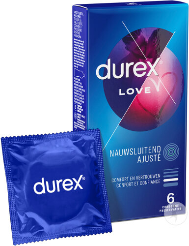 Durex Love Préservatifs Lubrifiés Faciles À Mettre 6 Préservatifs