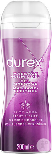 Durex Play Massage 2in1 Gel De Massage Aloe Vera Sans Parfum Tube 200ml