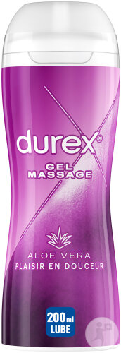 Durex Gel Massage Lubrifiant Douceur À Base D'Eau 2en1 Aloe Vera Tube 200ml