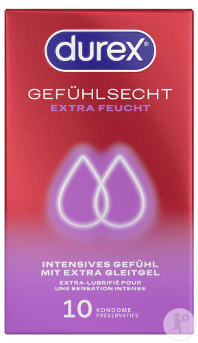 Durex Préservatif Sensoriel Extra Lubrifié 10 Pièces