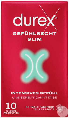 Durex Préservatif Sensoriel Slim Fit 10 Pièce