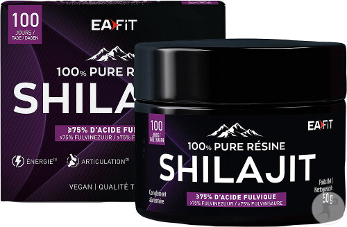 EaFit Shilajit Résine 500mg Pot 50g