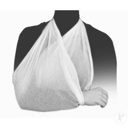 Echarpe Triangulaire N/Tisse Blanc 97x97x140 1 Pièce