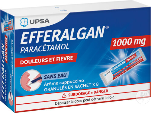 UPSA Efferalgan 1g Arôme Cappuccino 8 Sachets
