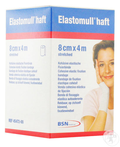 Bsn Medical Elastomull Haft Bande de Fixation Cohésif 8cm x 4m Pièce 1 (4547200)