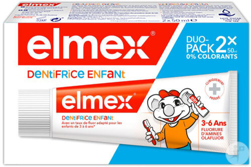 Elmex Dentifrice Enfants 2x50ml