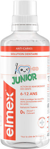 Elmex Junior Bain De Bouche Enfant 6-12 ans Flacon 400ml