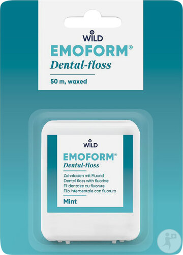 Emoform Dental-Floss Fil Dentaire Ciré Au Fluorure Menthe 50m 1 Pièce