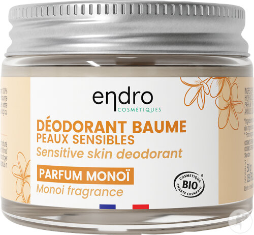 Endro Déodorant Peaux Sensibles Parfum Monoï Sans Bicarbonate Bio 50ml