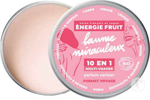 Energie Fruit Baume Miraculeux 10en1 Fleur Cerisier Bio Format Voyage 38g