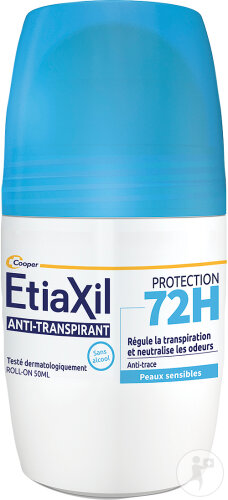 EtiaXil Anti-Transpirant Protection 72h Peaux Sensibles Roll-On 50ml