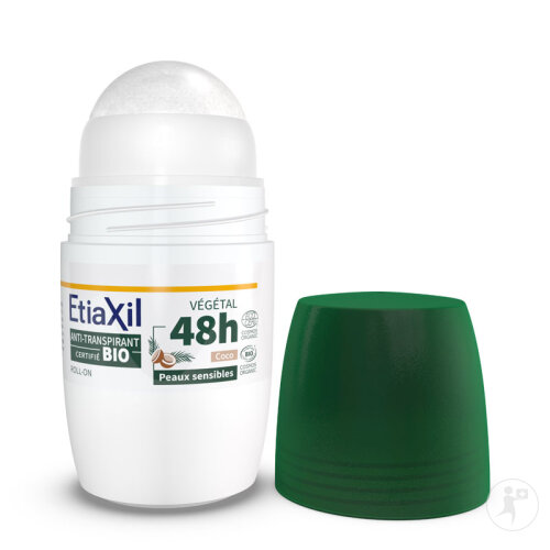 Etiaxil Déodorant Anti-Transpirant Végétal Transpiration Modérée 48h Parfum Coco Bio Roll-On 2x50ml-2