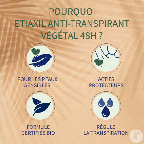 Etiaxil Déodorant Anti-Transpirant Végétal Transpiration Modérée 48h Parfum Coco Bio Roll-On 2x50ml-8