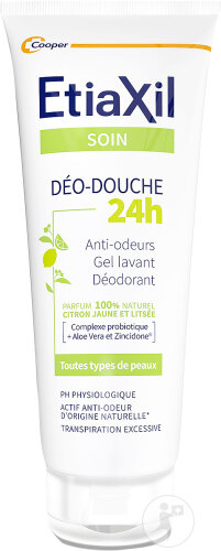 Etiaxil Déo-Douche 24h Transpiration Excessive Gel Lavant Déodorant Citron Jaune Et Litsée 200ml