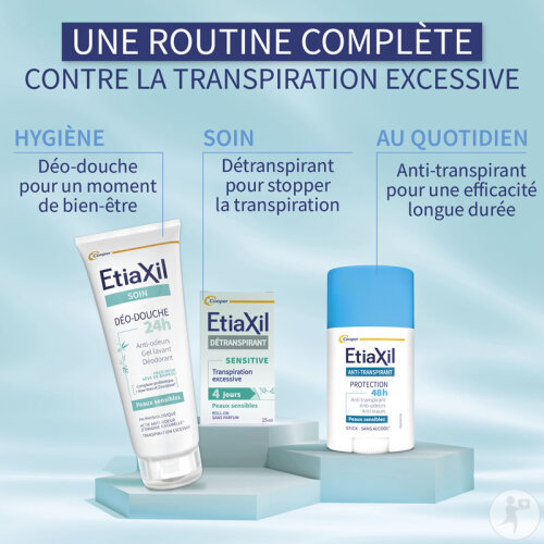 Etiaxil Déodorant Anti-Transpirant Traitement Transpiration Modérée Aisselles 48h Stick 40ml-9