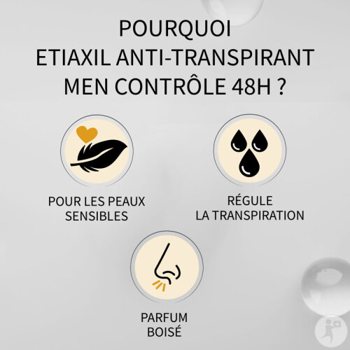 Etiaxil Déodorant Anti-Transpirant Homme Contrôle 48h Transpiration Modérée  Aérosol 150ml-7