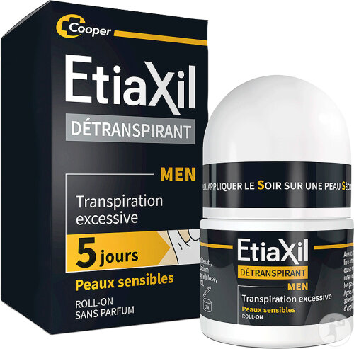 Etiaxil Détranspirant Homme Traitement Transpiration Excessive Peaux Sensibles Roll-On 15ml