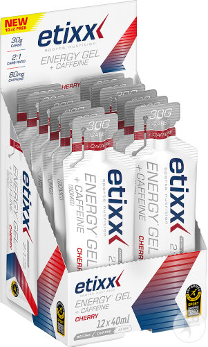 Etixx Energy Gel + Cafféine Cerise 12x40ml