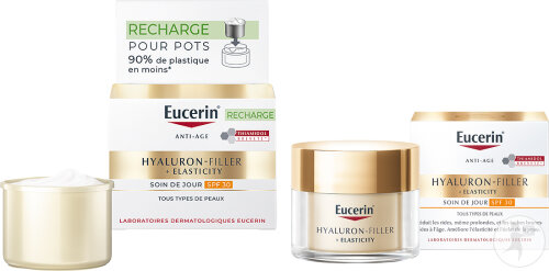 Eucerin Coffret Hyaluron-Filler+Elasticity Crème De Jour IP30 50ml + Recharge 50ml