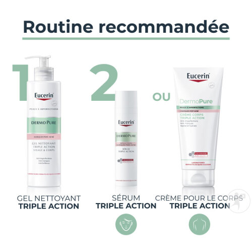 Eucerin DermoPure Gel Nettoyant Triple Effect Anti-Imperfections Visage Et Corps Flacon-Pompe 400ml-5