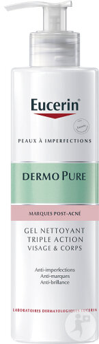 Eucerin DermoPure Gel Nettoyant Triple Effect Anti-Imperfections Visage Et Corps Flacon-Pompe 400ml
