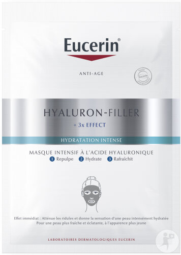 Eucerin Hyaluron-Filler + 3x Effect Masque Intensif À L'Acide Hyaluronique Anti-Âge 1 Pièce