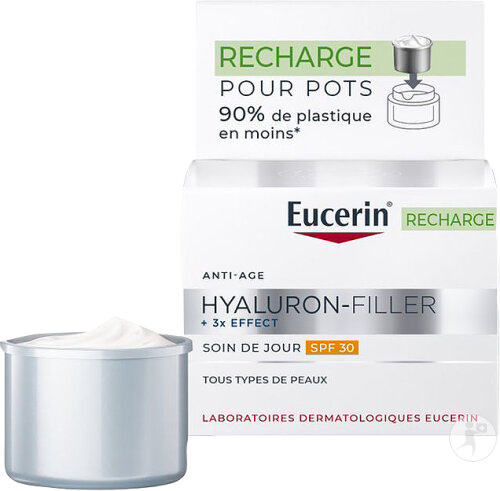 Eucerin Hyaluron-Filler + 3x Effect Soin De Jour IP30 Recharge 50ml