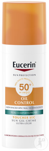 Eucerin Sun Oil Control Toucher Sec Gel-Crème Solaire Peau Grasse À Imperfections IP50+ 50ml