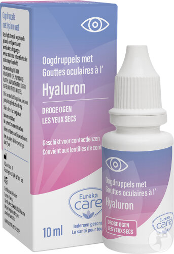 Eureka Care Gouttes Oculaires À L'Hyaluron Yeux Secs Flacon Compte-Gouttes 10ml