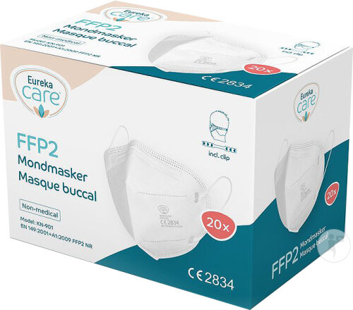 Eureka Care Masque Buccal  FFP2 CE2834 20 Pièces