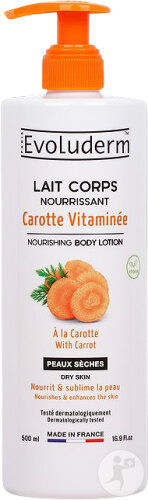 Evoluderm Lait Corps Nourrissant Carotte Vitaminée 500ml