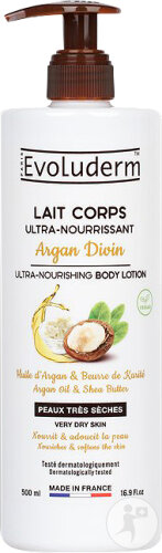 Evoluderm Lait Corps Ultra-Nourrissant Argan Divin 500ml