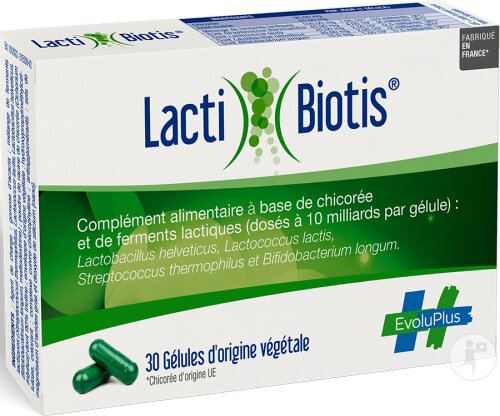 Evoluplus Lacti'Biotis Probiotiques 30 Gélules